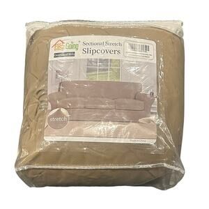 4 Pieces Oversized Stretch Soft Couch Cover Furniture Protector Natural New